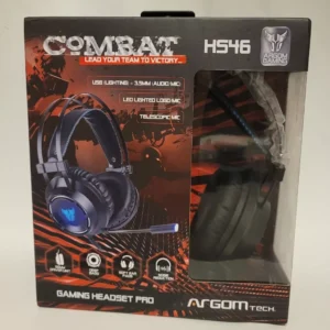 Combat HS46 Gaming Headset Pro USB by Argom Tech (Black/Blue)